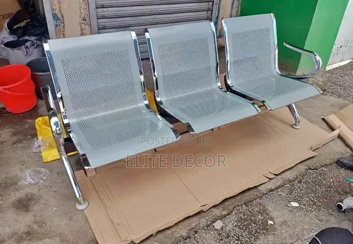 3-Way Link Chair Unpadded Waiting Bench – 3 Seater