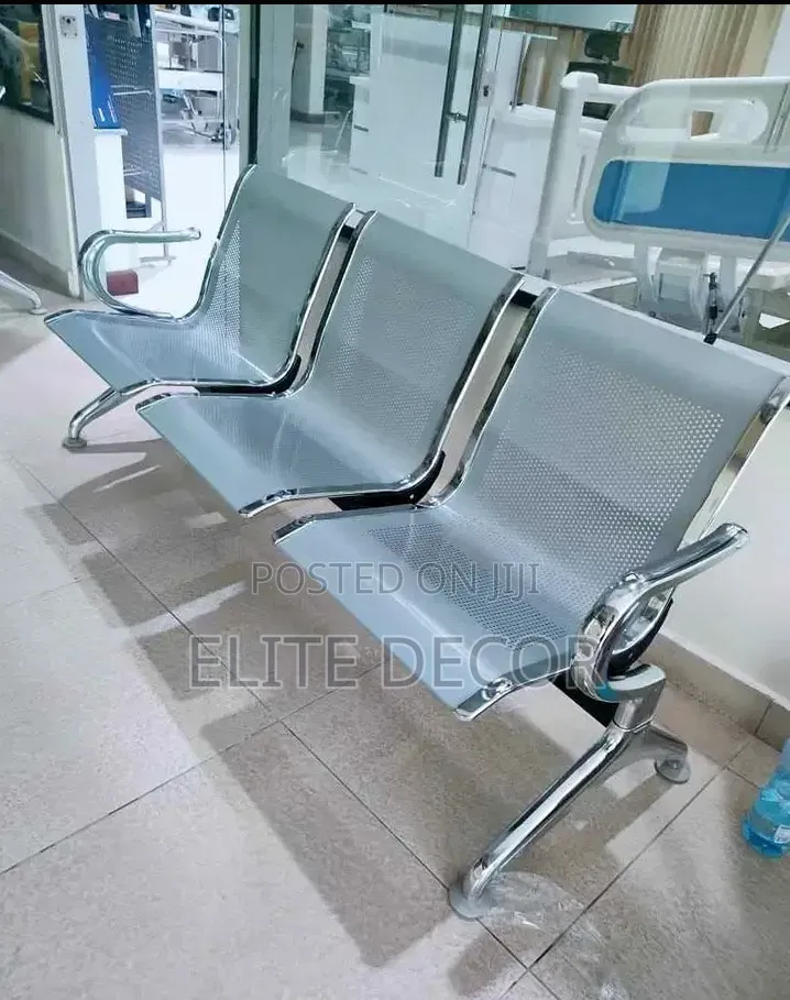 3-Way Link Chair Unpadded Waiting Bench – 3 Seater
