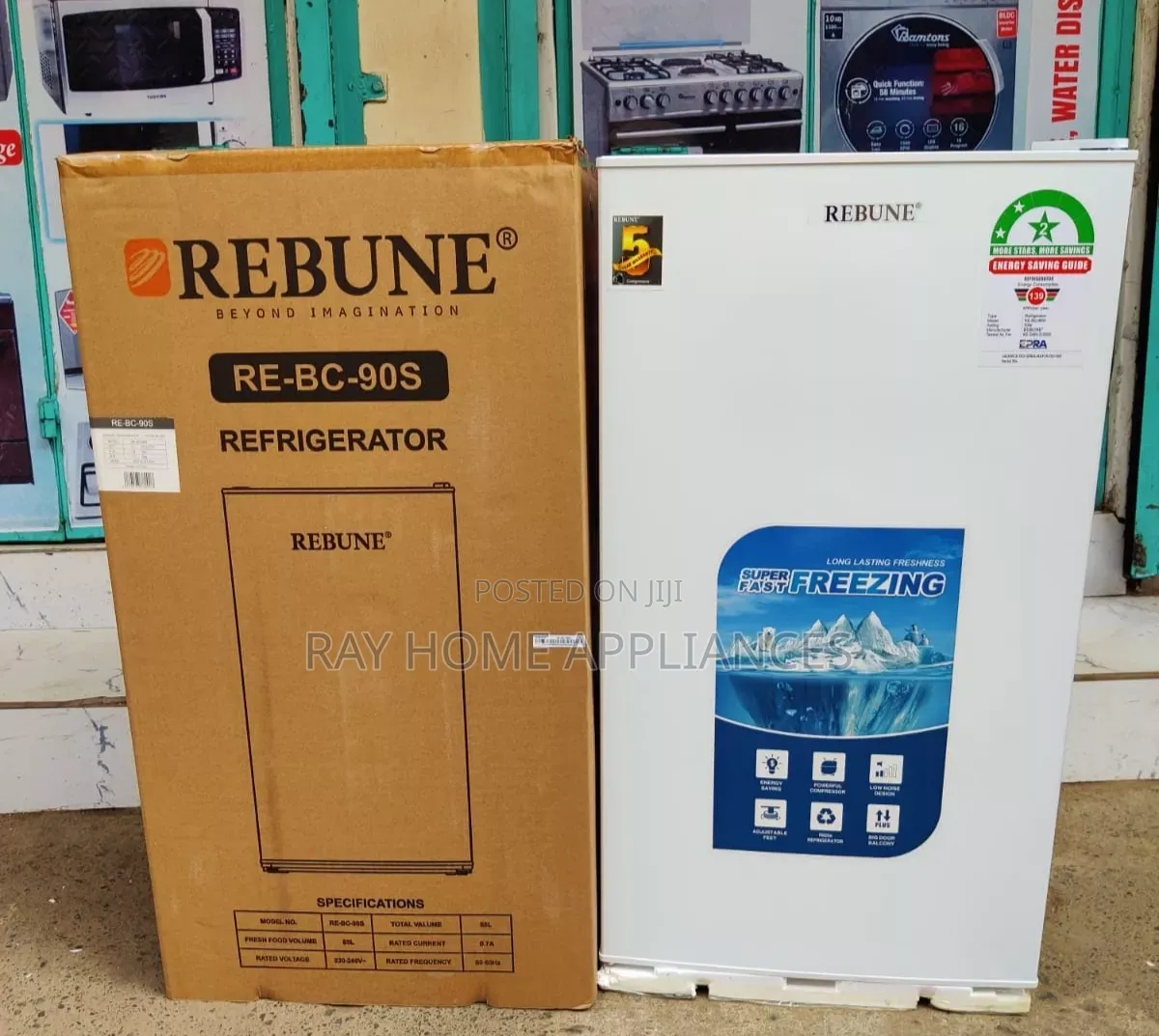 White 90litres Single Door Refrigerator