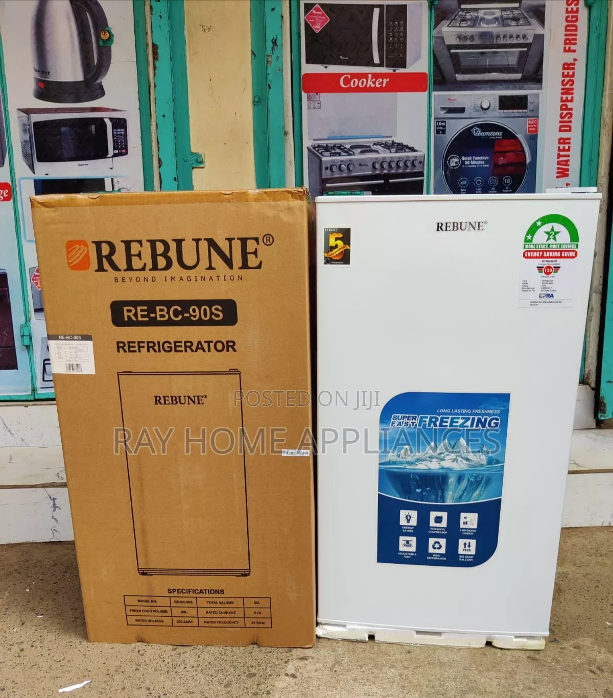 White 90litres Single Door Refrigerator