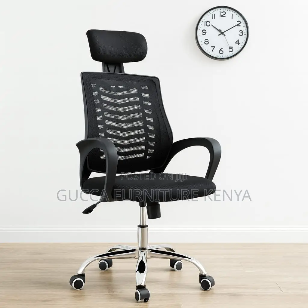 Swivel Study Mesh Chair With Headrest.