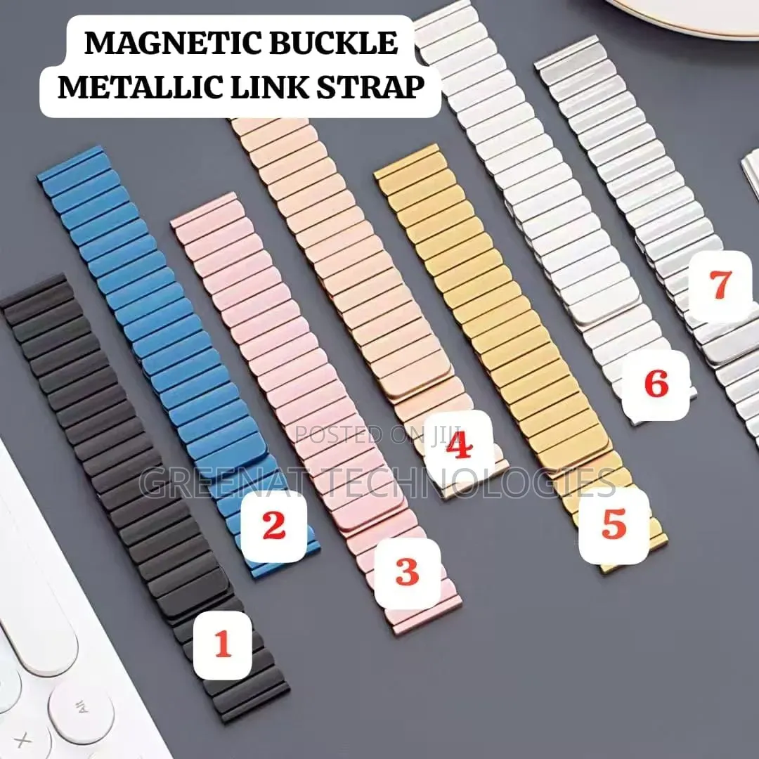 22mm Magnetic Buckle Metallic Link Smart Watch Straps Stainless Steel