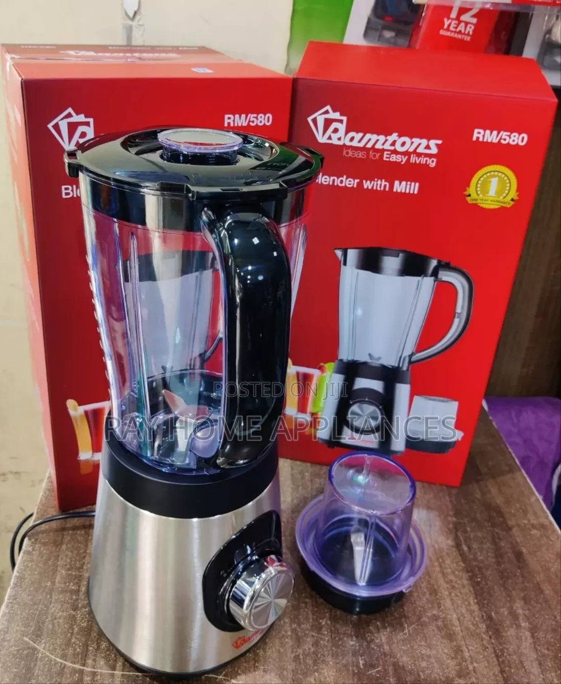 Stainless Steel RM580 2 in 1 Electric Blender