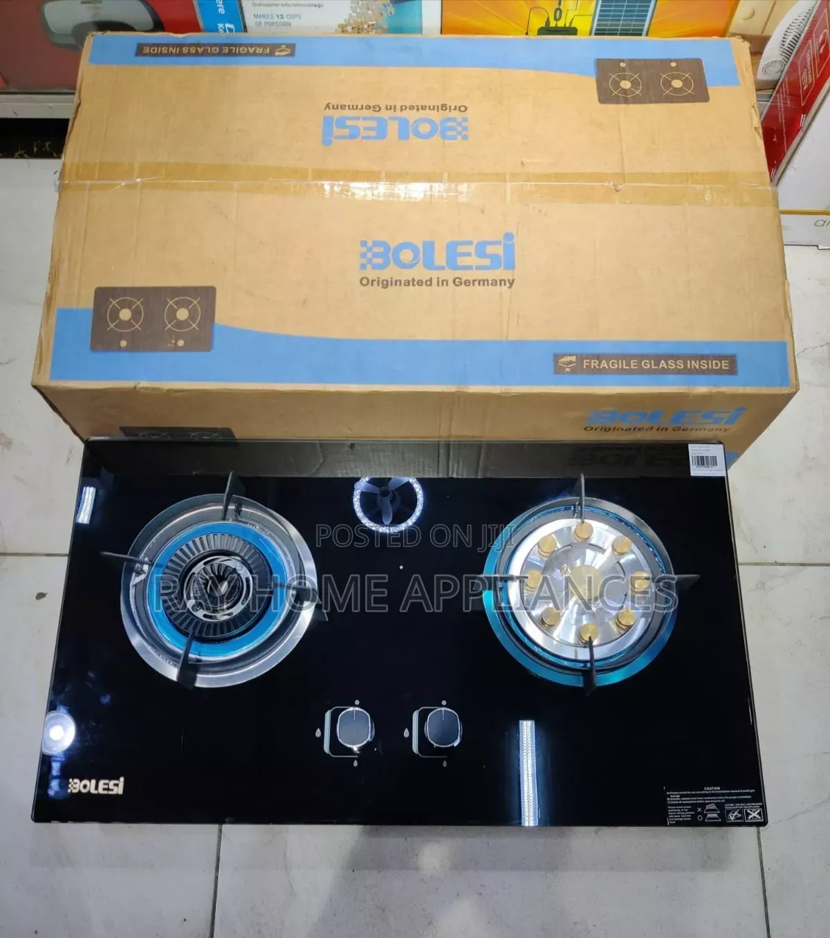 Bolesi Built in 2Burner Vertical Orientation With WOK Burner