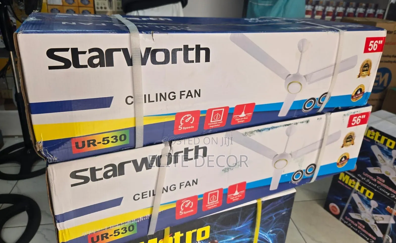 Starworth UR-530 56-Inch Ceiling Fan – Powerful & Energy Efficient