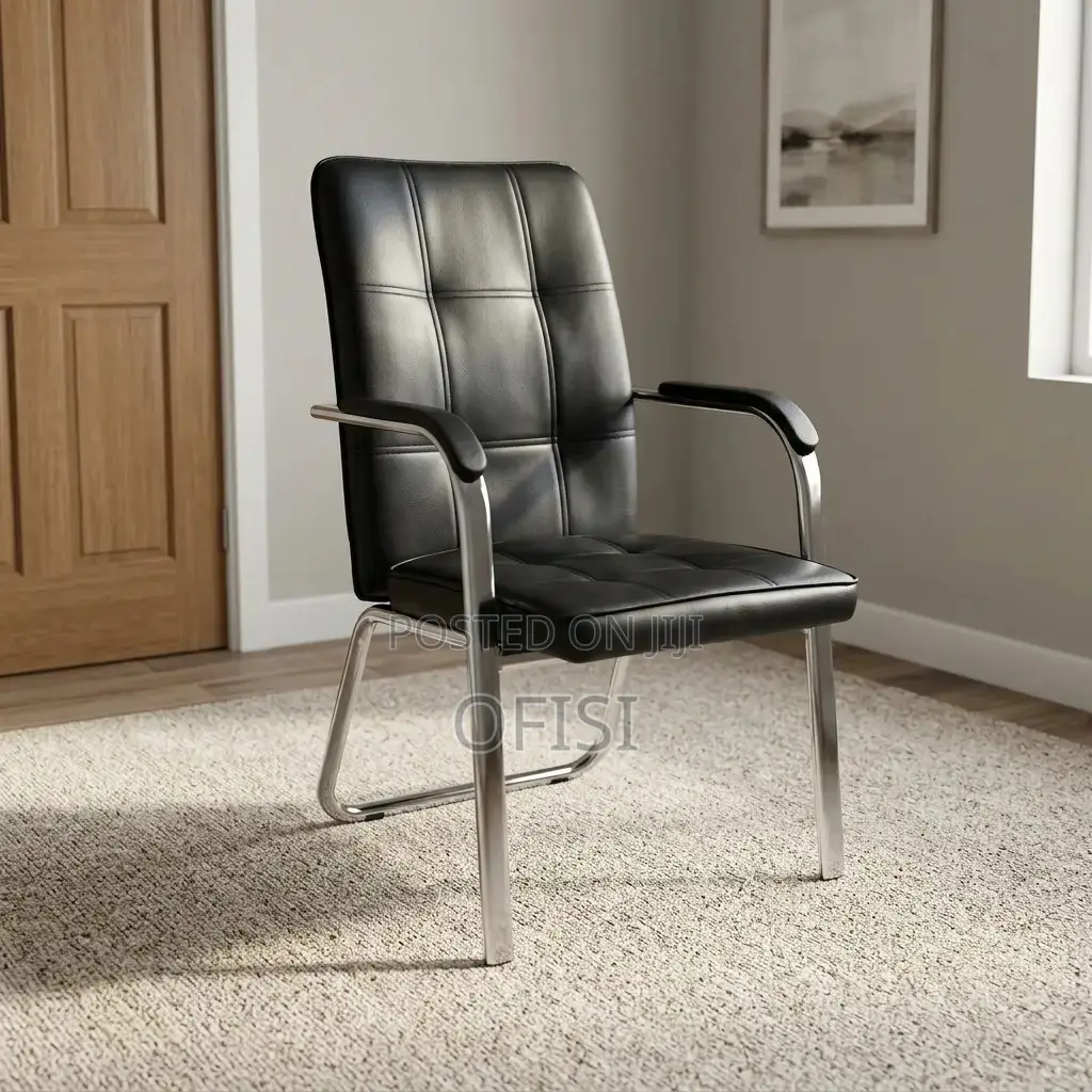 Office Chair; Modern Leather Waiting Chair