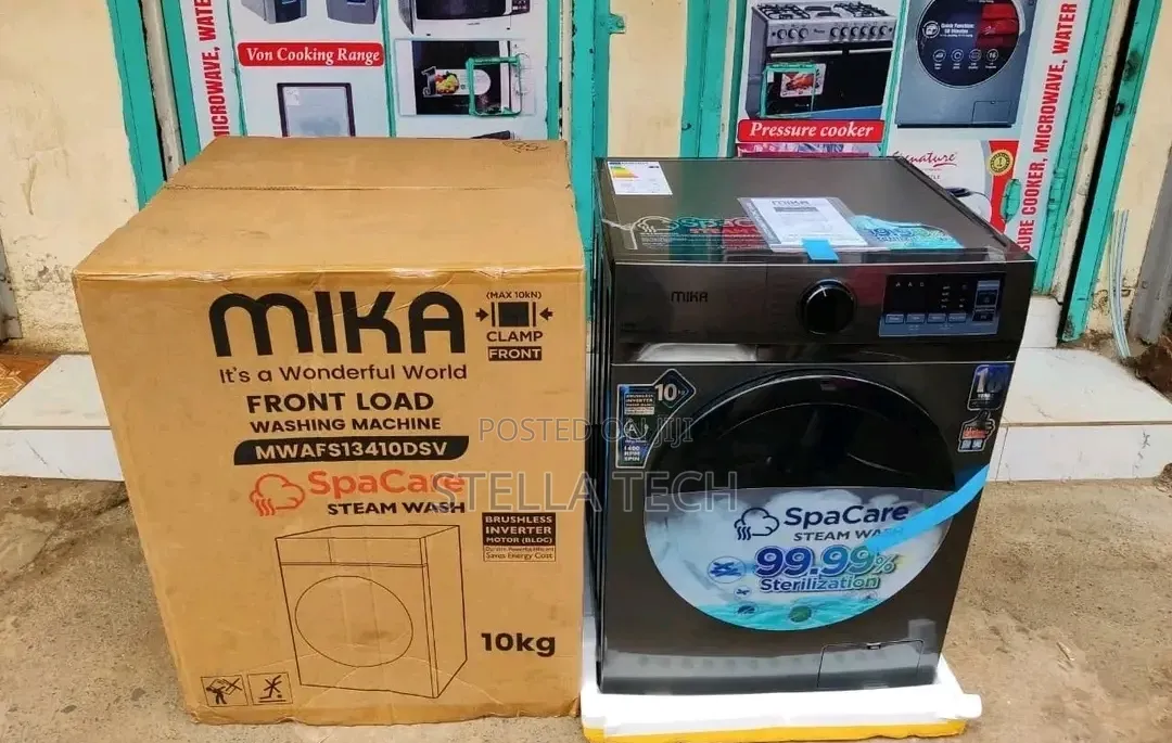 Mika Washing Machine, 8kg Wash and Spin , INVERTER Motor, Front Loader