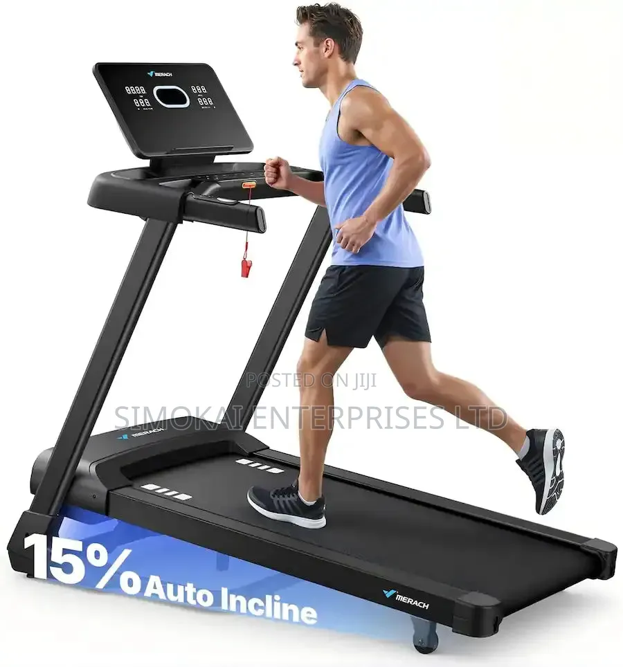 T33 Folding Incline Treadmill 15% Auto, Belt, 10MPH, Bluetooth