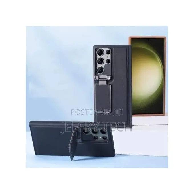Samsung Cover Case for S24 Ultra - Leather Cover Camera Lens