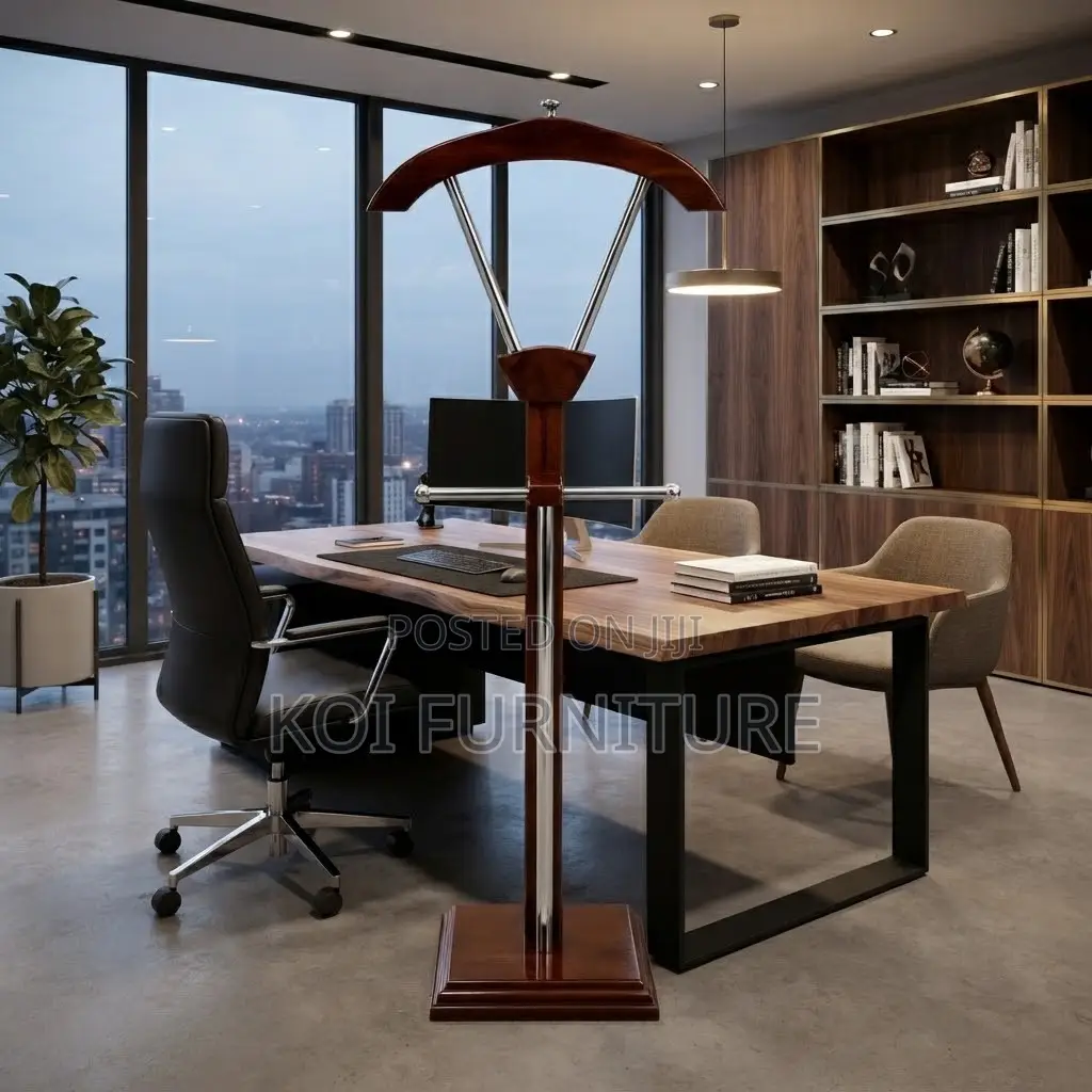 Dressers; Mahogany Long Deskside Offices Coat Hangers