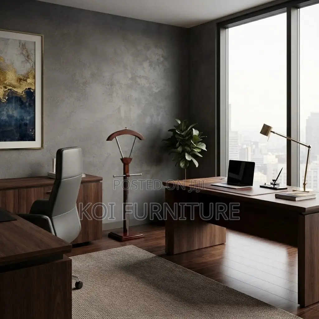 Dressers; Mahogany Long Deskside Offices Coat Hangers