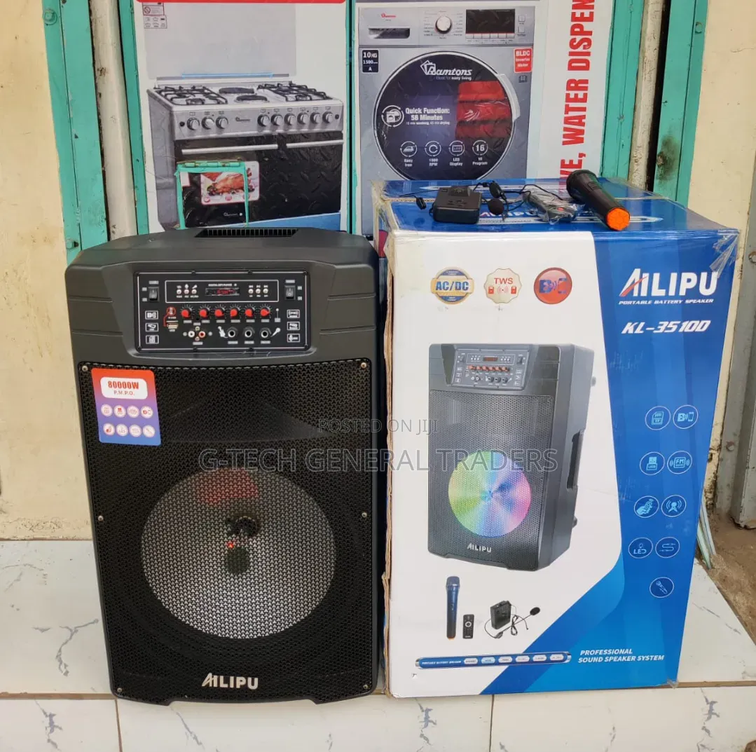 Ailipu 15inch Trolley Bluetooth Speaker With Wireless Microphone