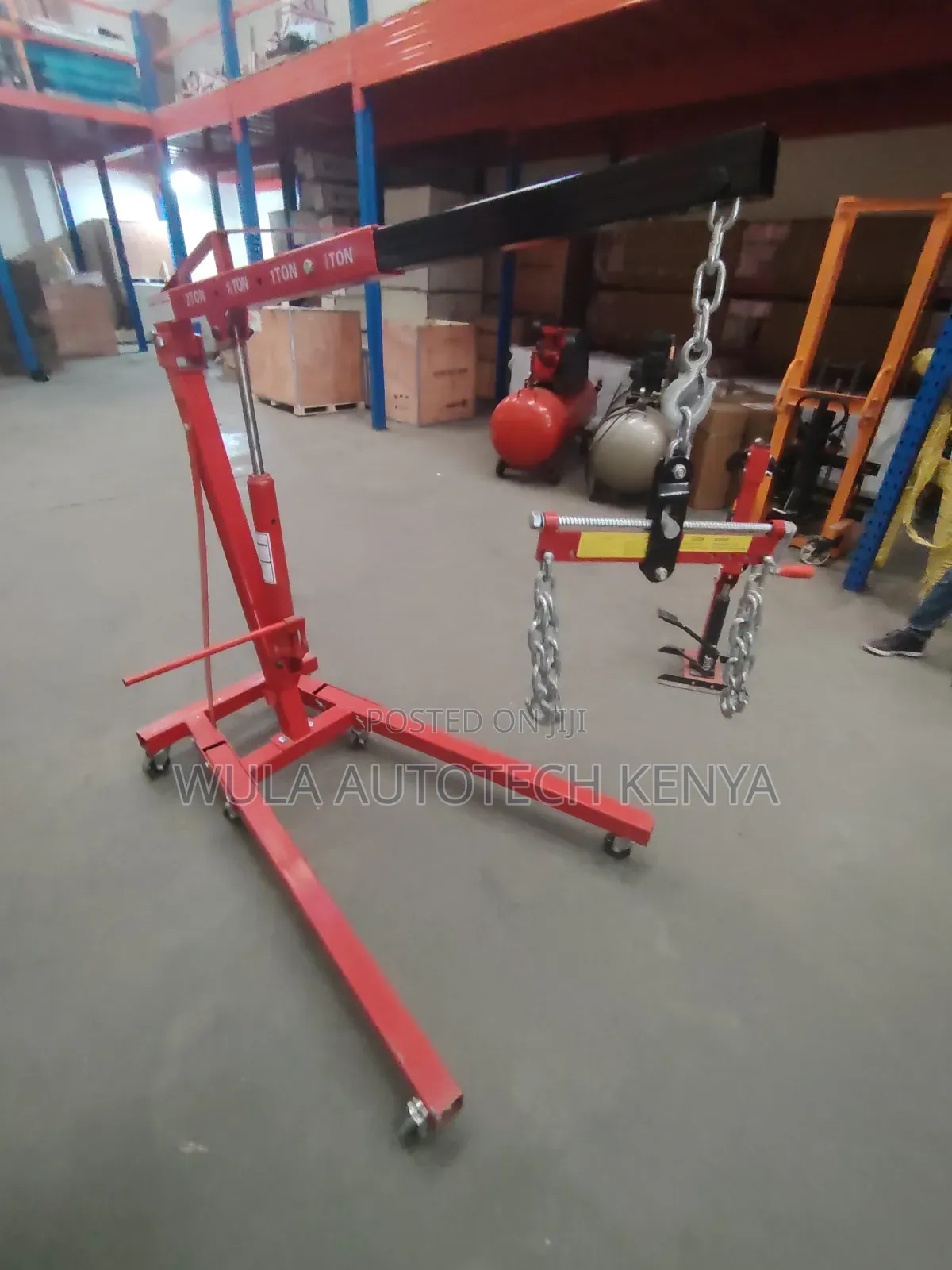 Heavy Duty Engine Crane Hoist With Castor Wheels for Easy Movement