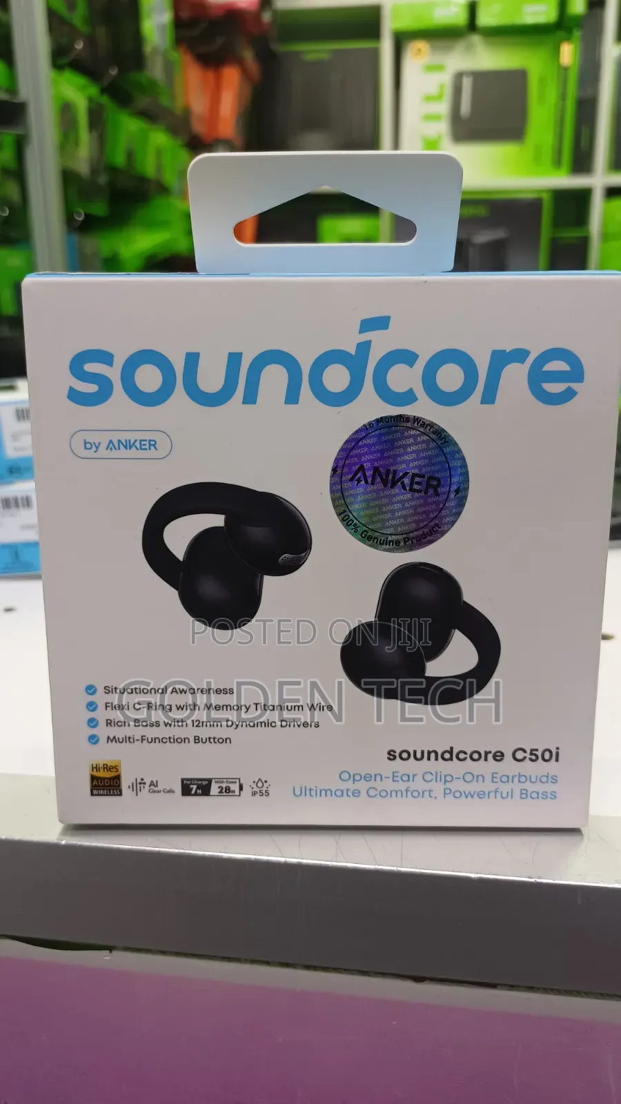 Soundcore C50i | Comfortable Clip on Earbuds With Powerful Bass