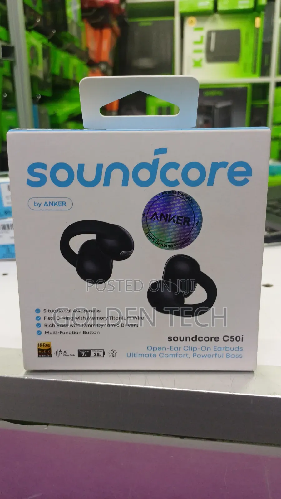 Soundcore C50i | Comfortable Clip on Earbuds With Powerful Bass