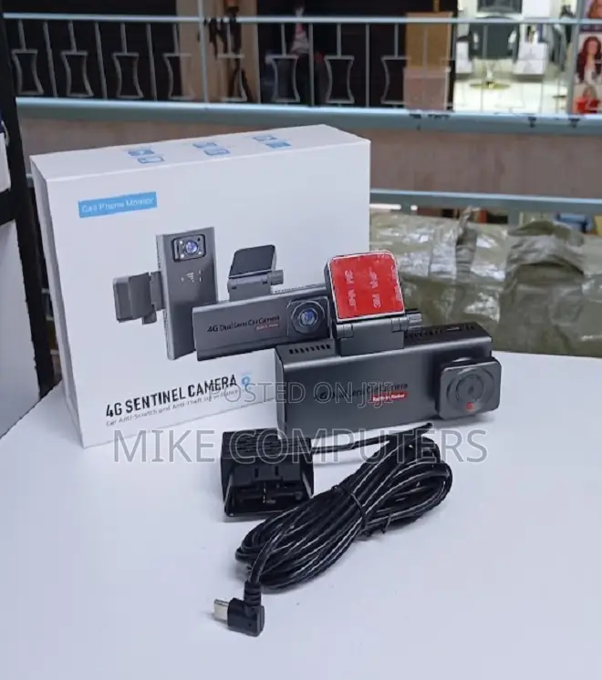 Dual Lens 4G Car Dash Cam – GPS Navigation & Night