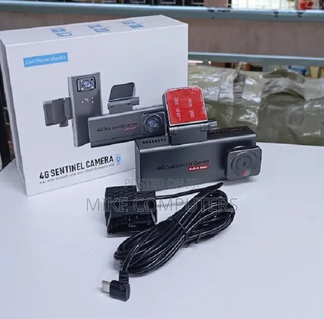 Dual Lens 4G Car Dash Cam – GPS Navigation & Night
