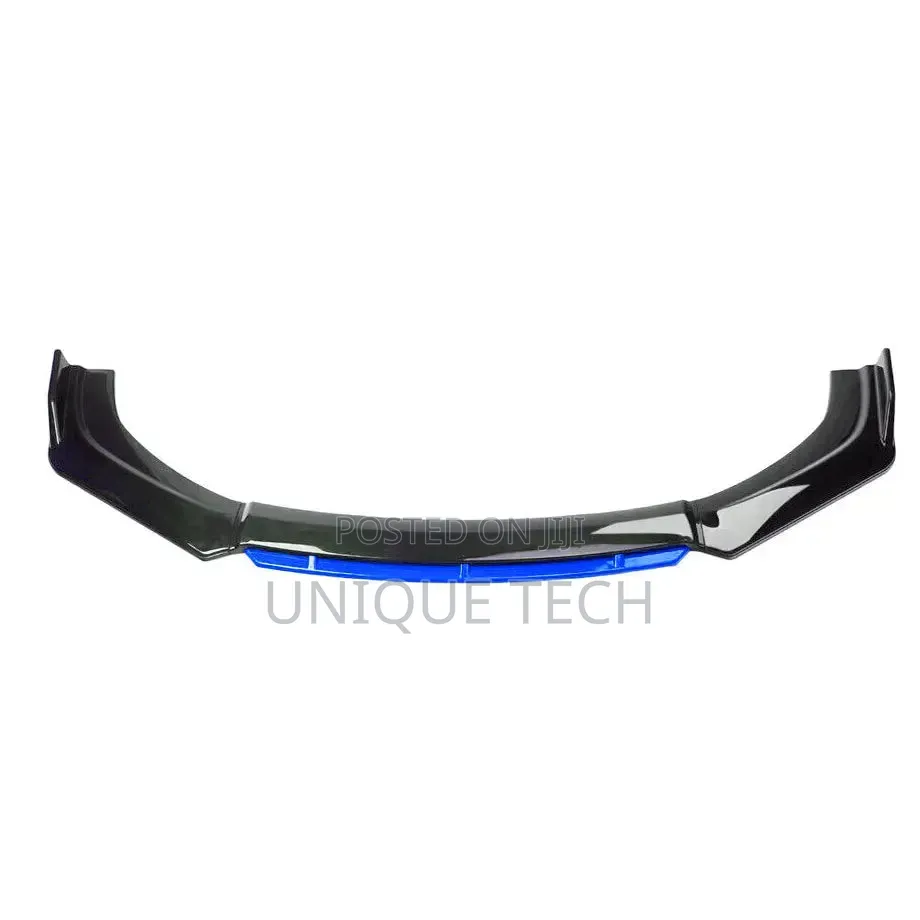 Front Universal Bumper Lip Black With Blue Trim