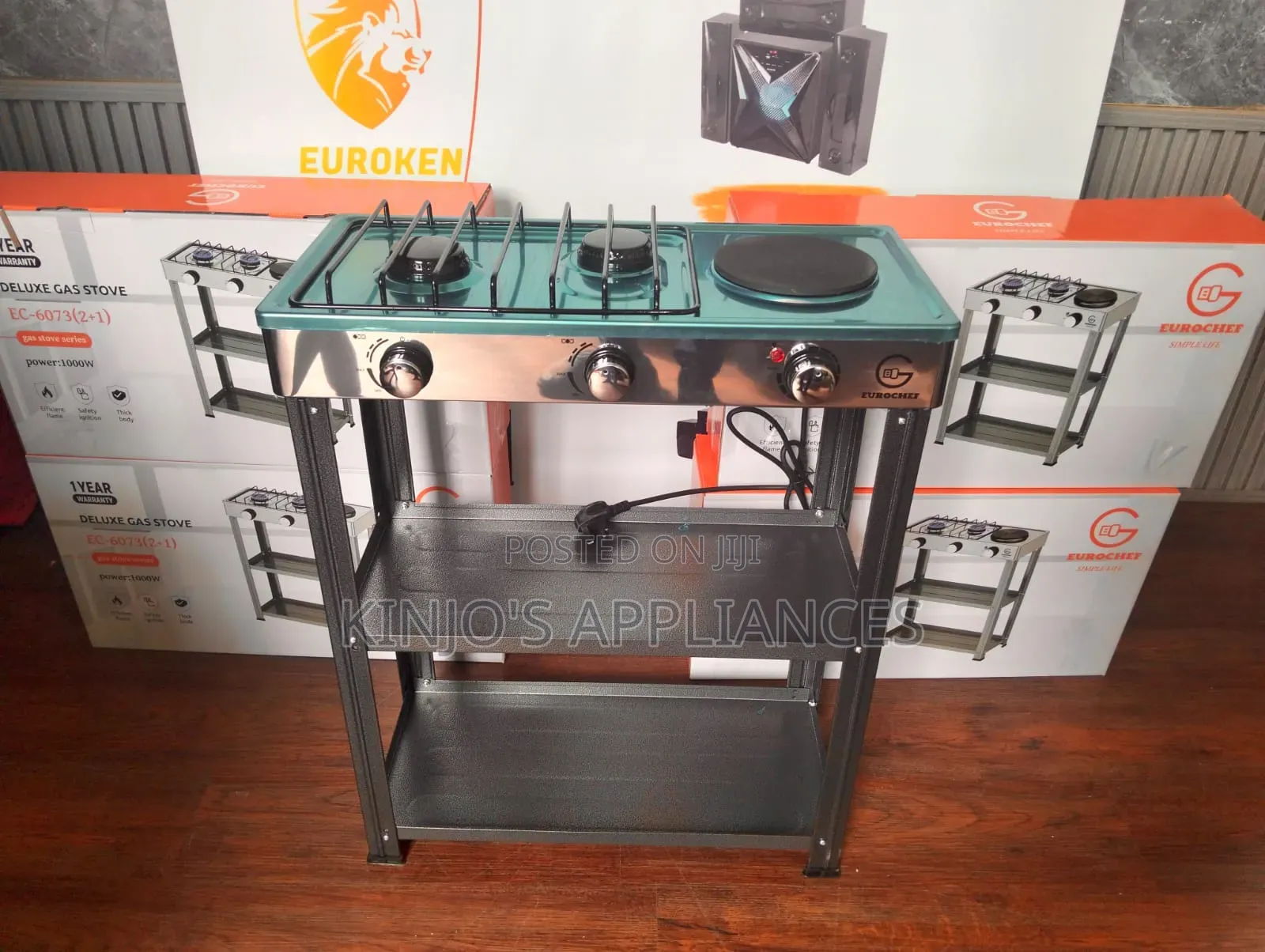 Eurochef 2+1 Deluxe Gas Stove Cooker  (Model: EC-6073 2+1)
1