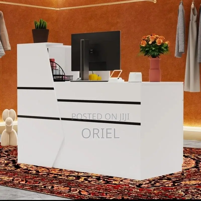 Office Desk : White Reception Desk