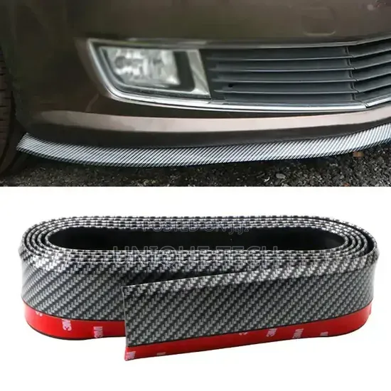 Samurai Front Bumper Lip, Universal Rubber Front Lip Carbon Fiber