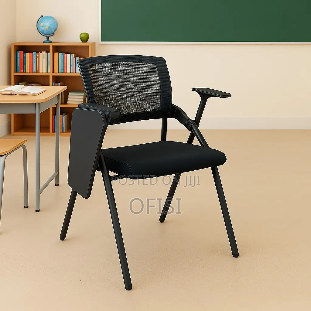 Office Chair; Foldable Training Table With Writing Pad