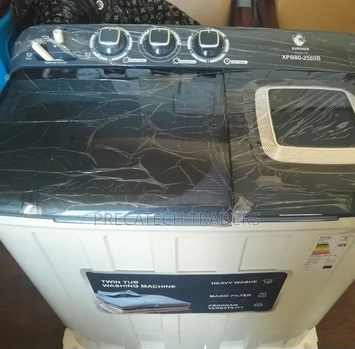Euroken 8KG Twin Tub Washing Machine – Powerful & Reliable