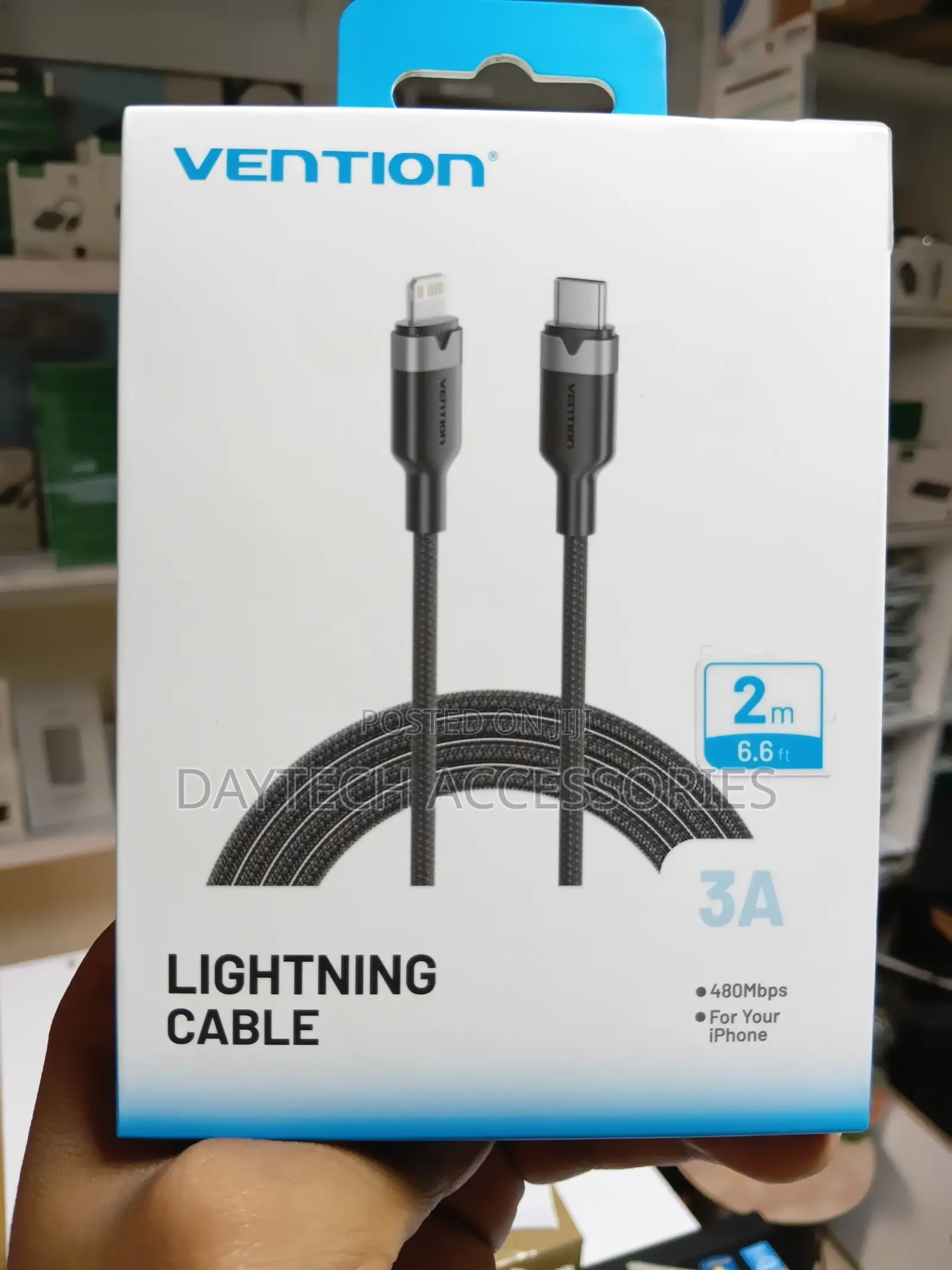 Vention USB 2.0 Type‐C Male to Lightning Male 3A Charging Cabl - 2M