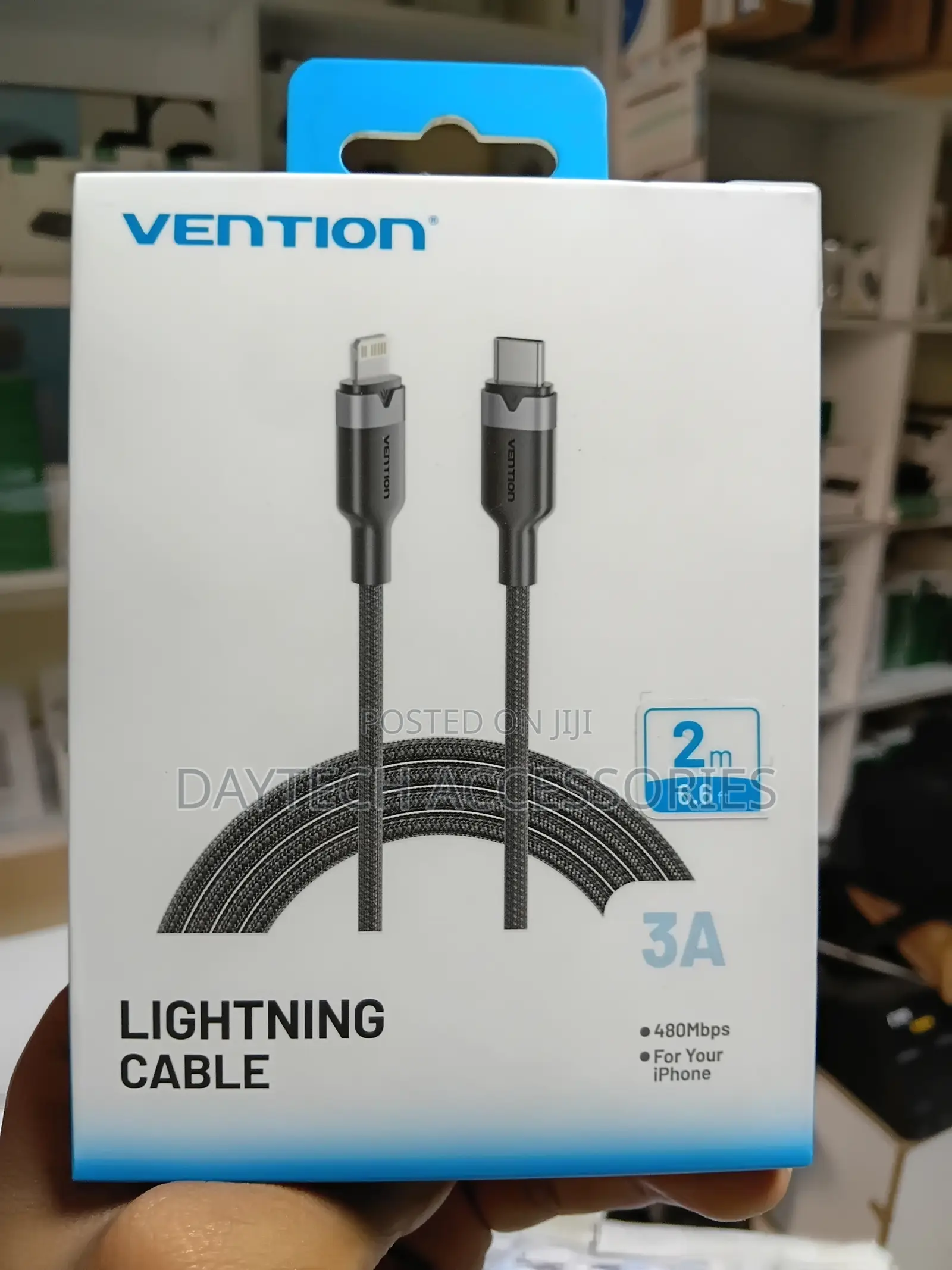 Vention USB 2.0 Type‐C Male to Lightning Male 3A Charging Cabl - 2M