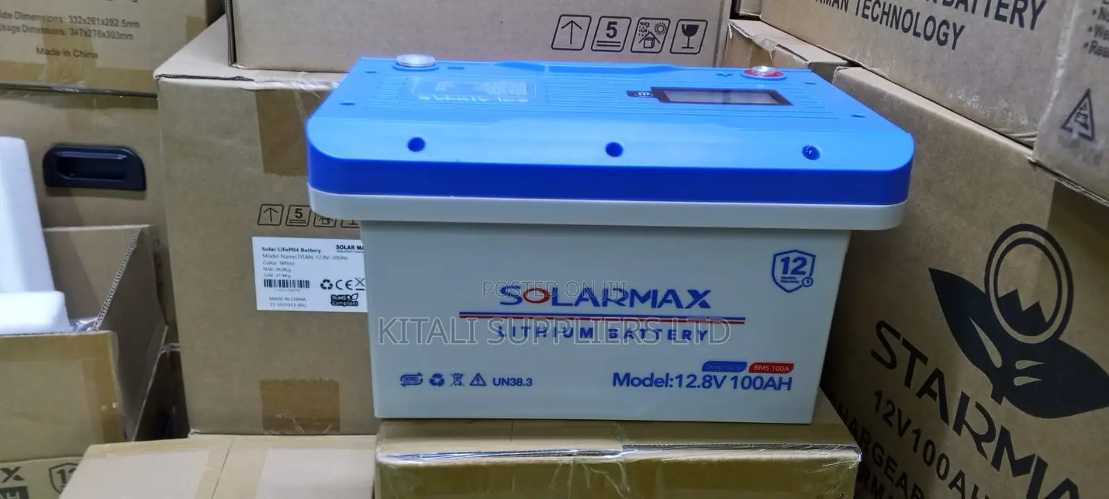 Solarmax 12.8V 100AH Lithium LiFePO4 Battery – Brand New