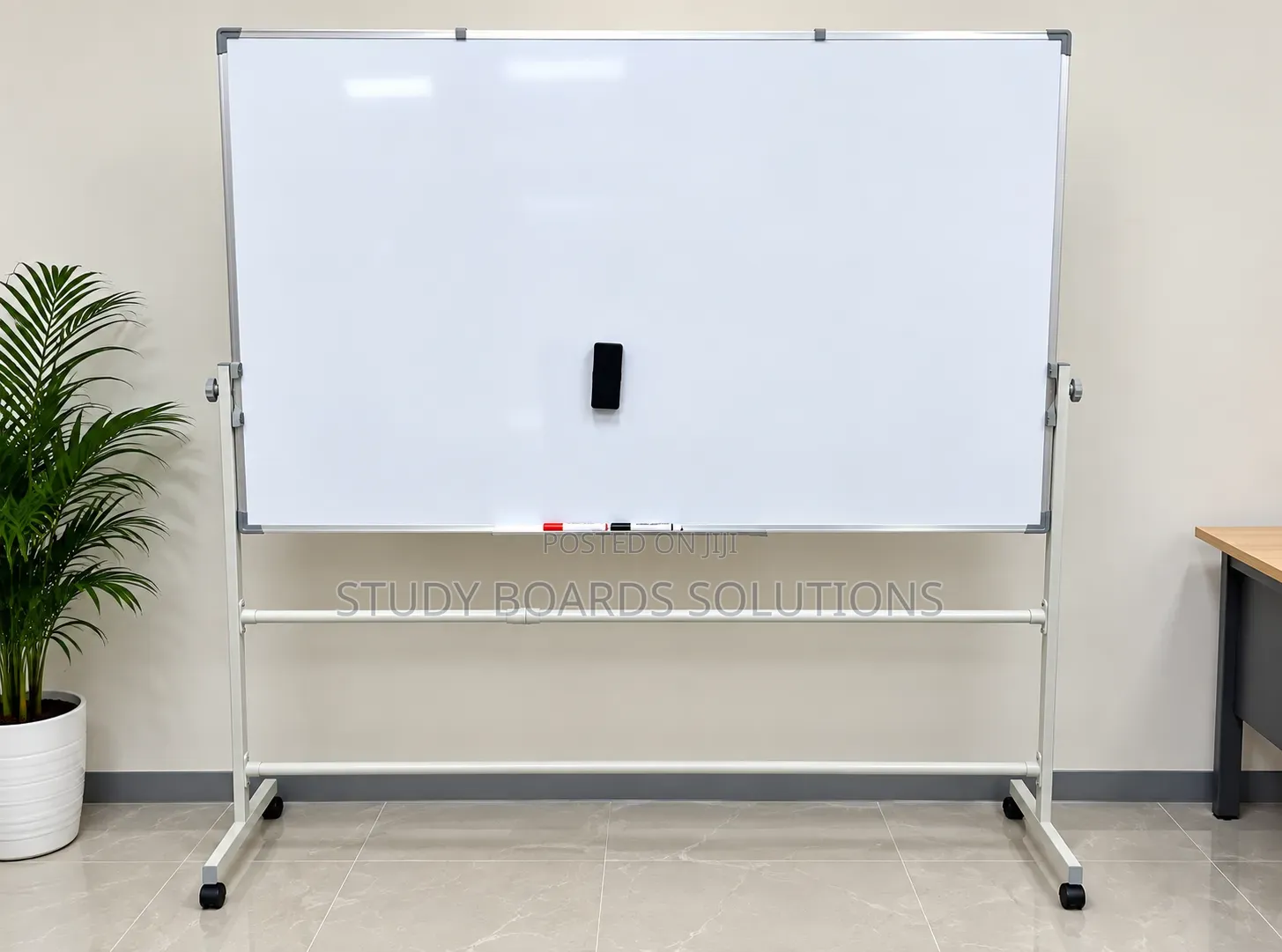 180cm × 120cm Whiteboard on Wheeled Stand–Large, Mobile & Professional