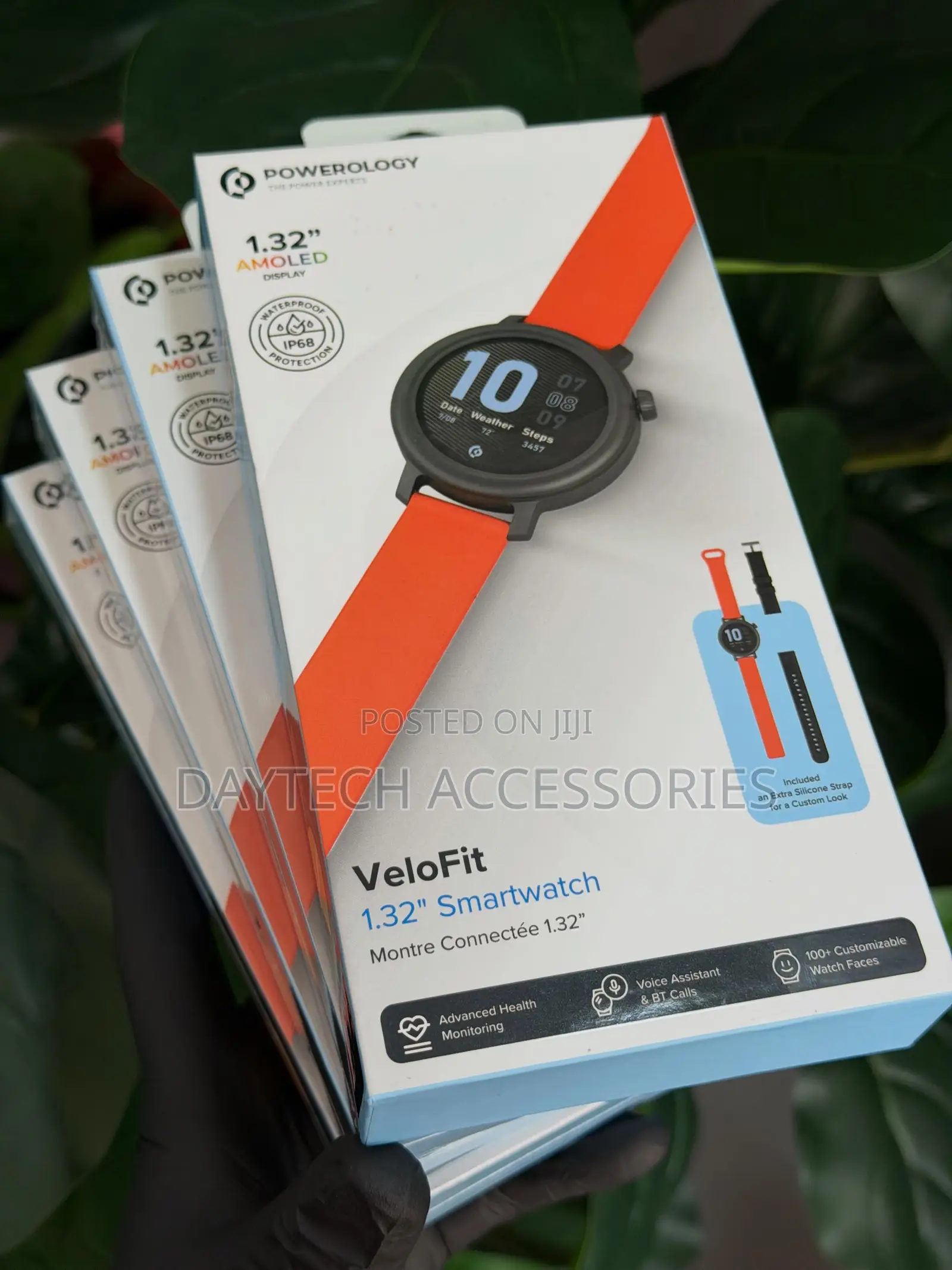 Powerology Velofit Smartwatch 1.32 Amoled Display 250Mah With Strap.