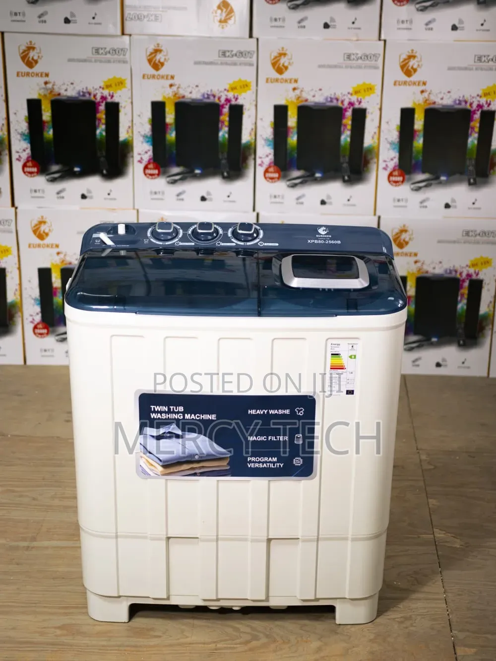 8kg Euroken Twin Tub Washing Machine