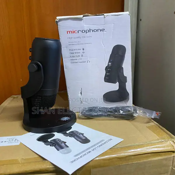 Professional Desktop Broadcast Mic With Noise Reduction