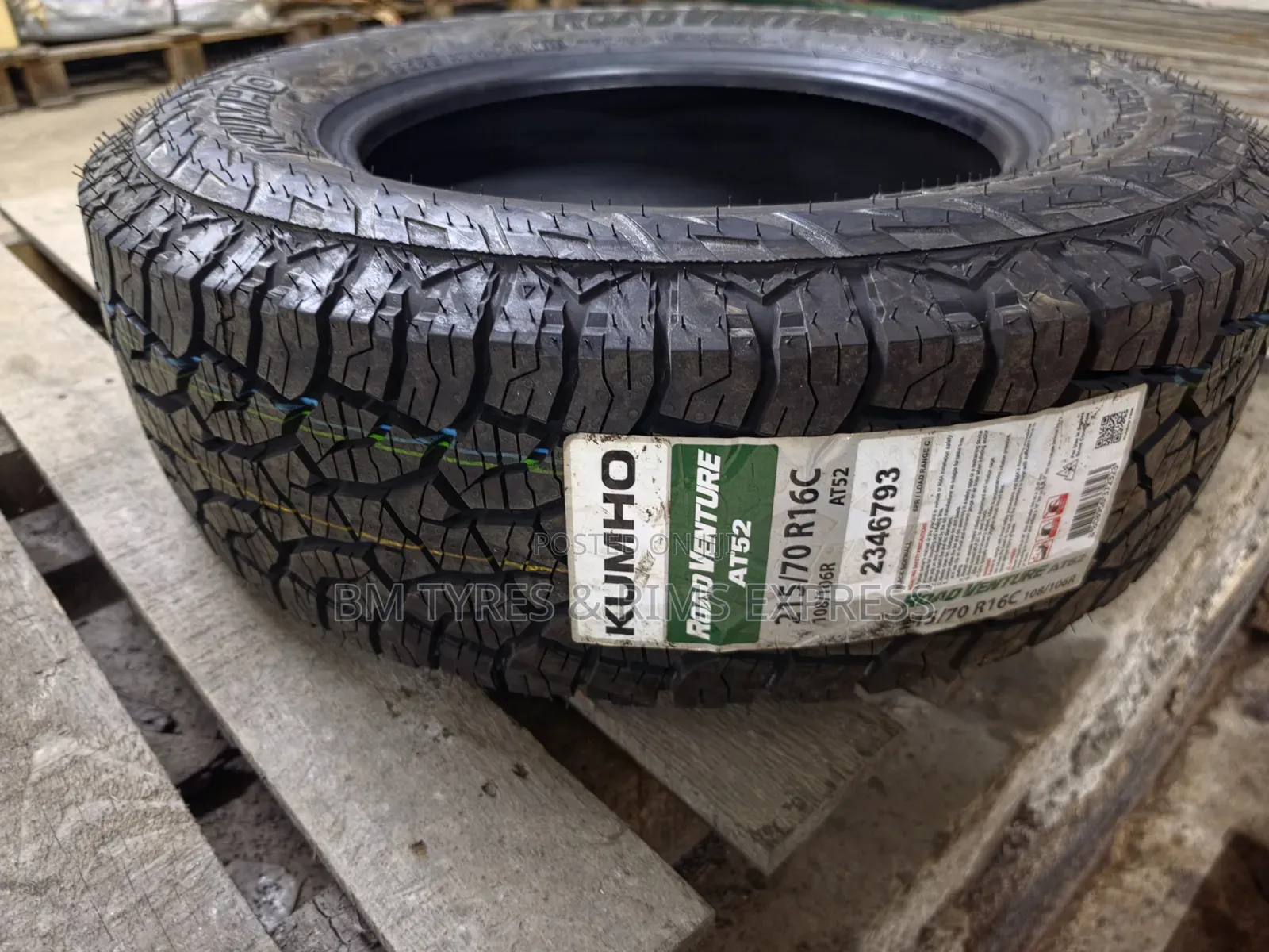 215 /70 R16 Khumo Tires (All Terrain) Korea.