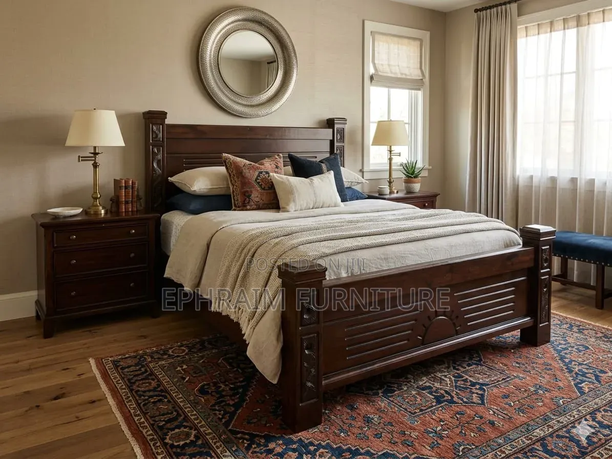 Dark Chocolate 5×6 Mahogany Bed for Sale in Nairobi
