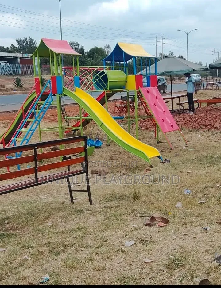 Unique Metallic Playgrounds Swings