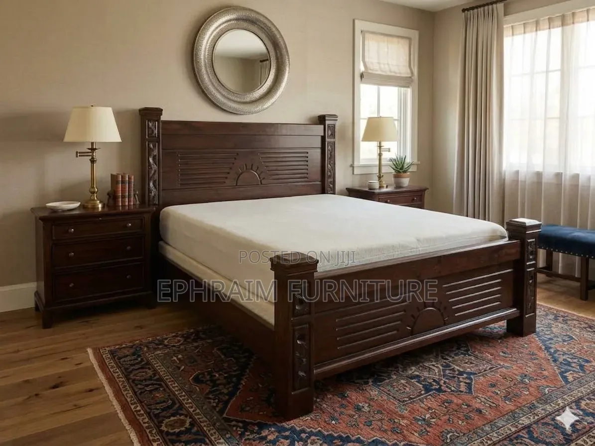 Dark Chocolate 5×6 Mahogany Bed for Sale in Nairobi