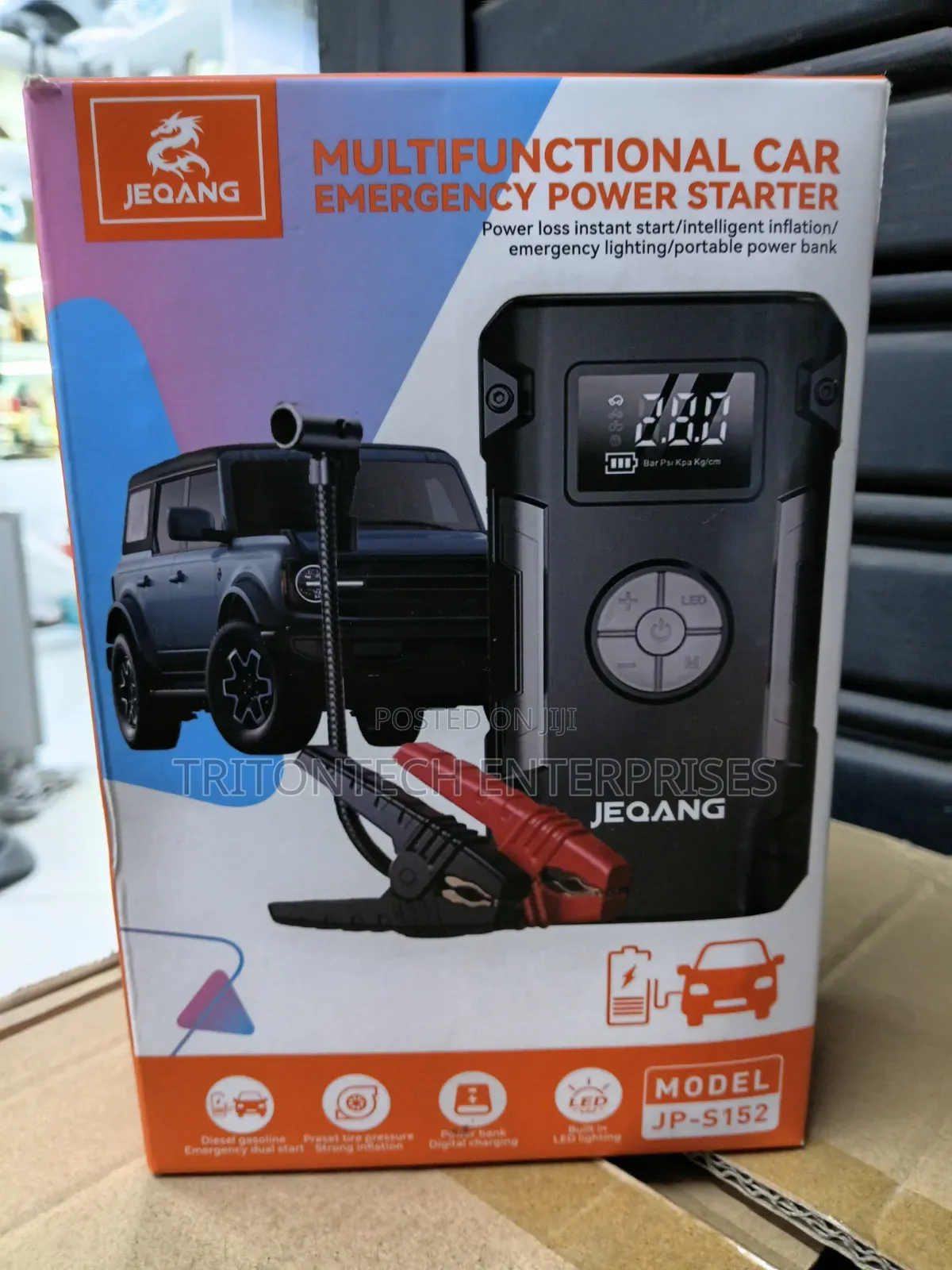 Multi-Task Emergency Power & Precision Air Pump Jump Starter