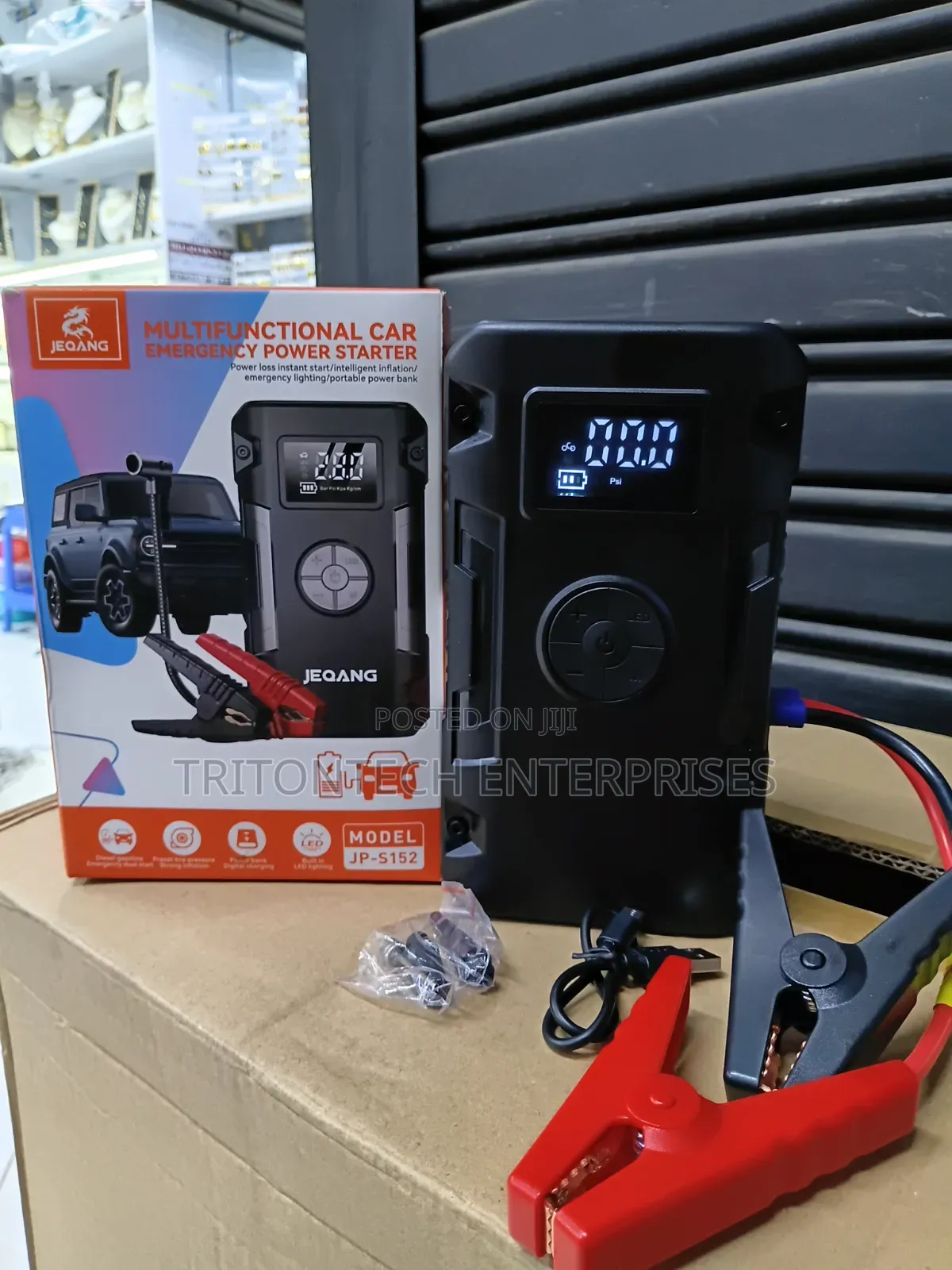 OmniRescue Box: Smart Jumper, Jump Starter,Inflator & Power Bank