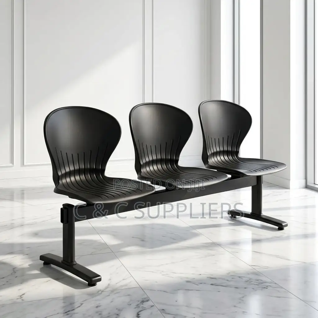 Ergonomic 3-Seater Airport Bench.