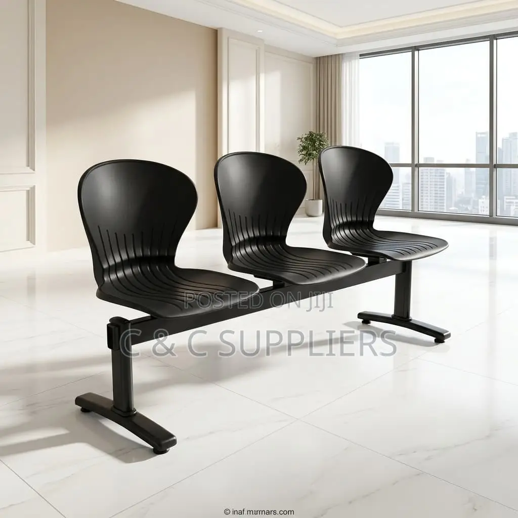 Ergonomic 3-Seater Airport Bench.