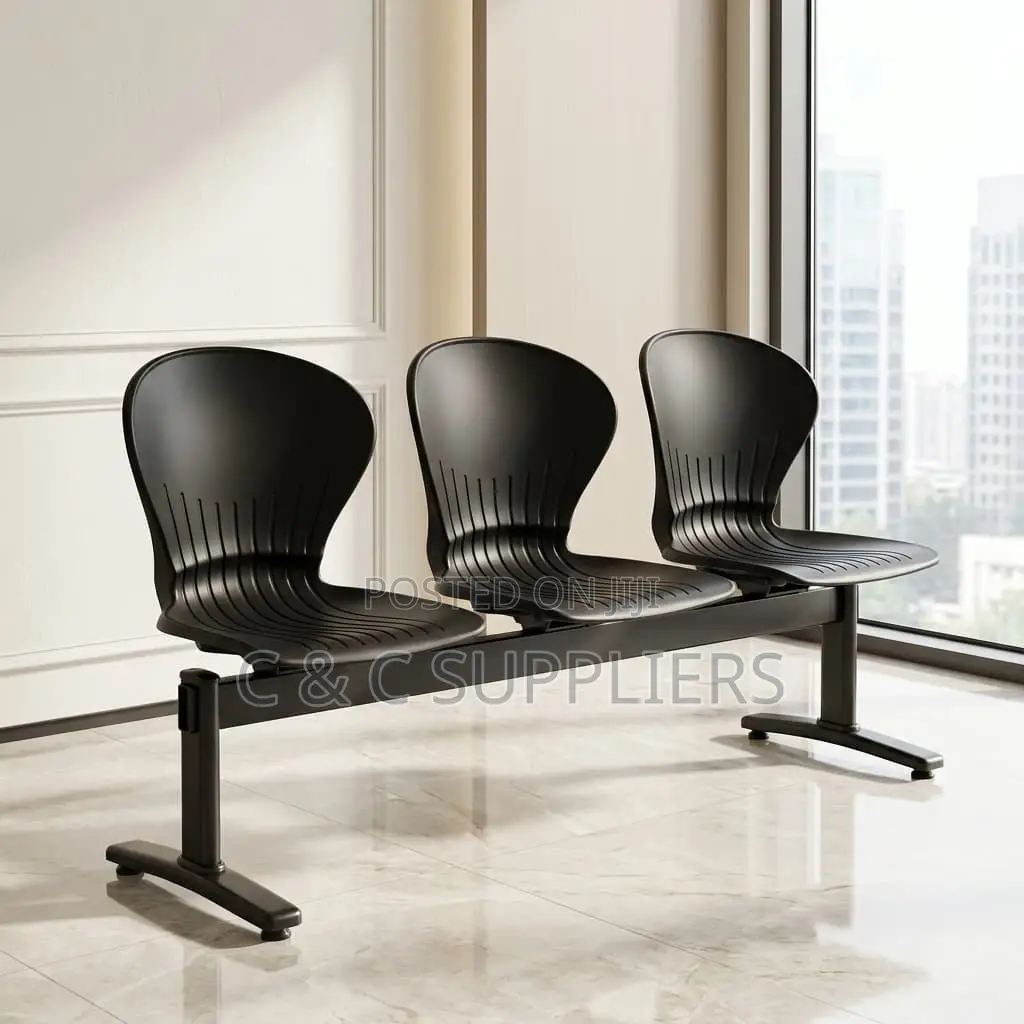 Ergonomic 3-Seater Airport Bench.