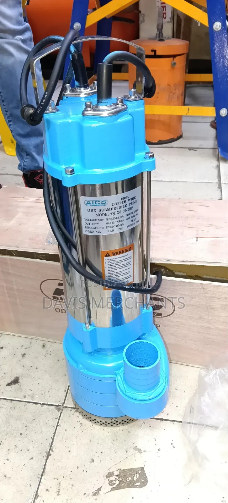 2HP Water Pump AICO QDX6-60 2" Inlet Has High Water Flow Rate