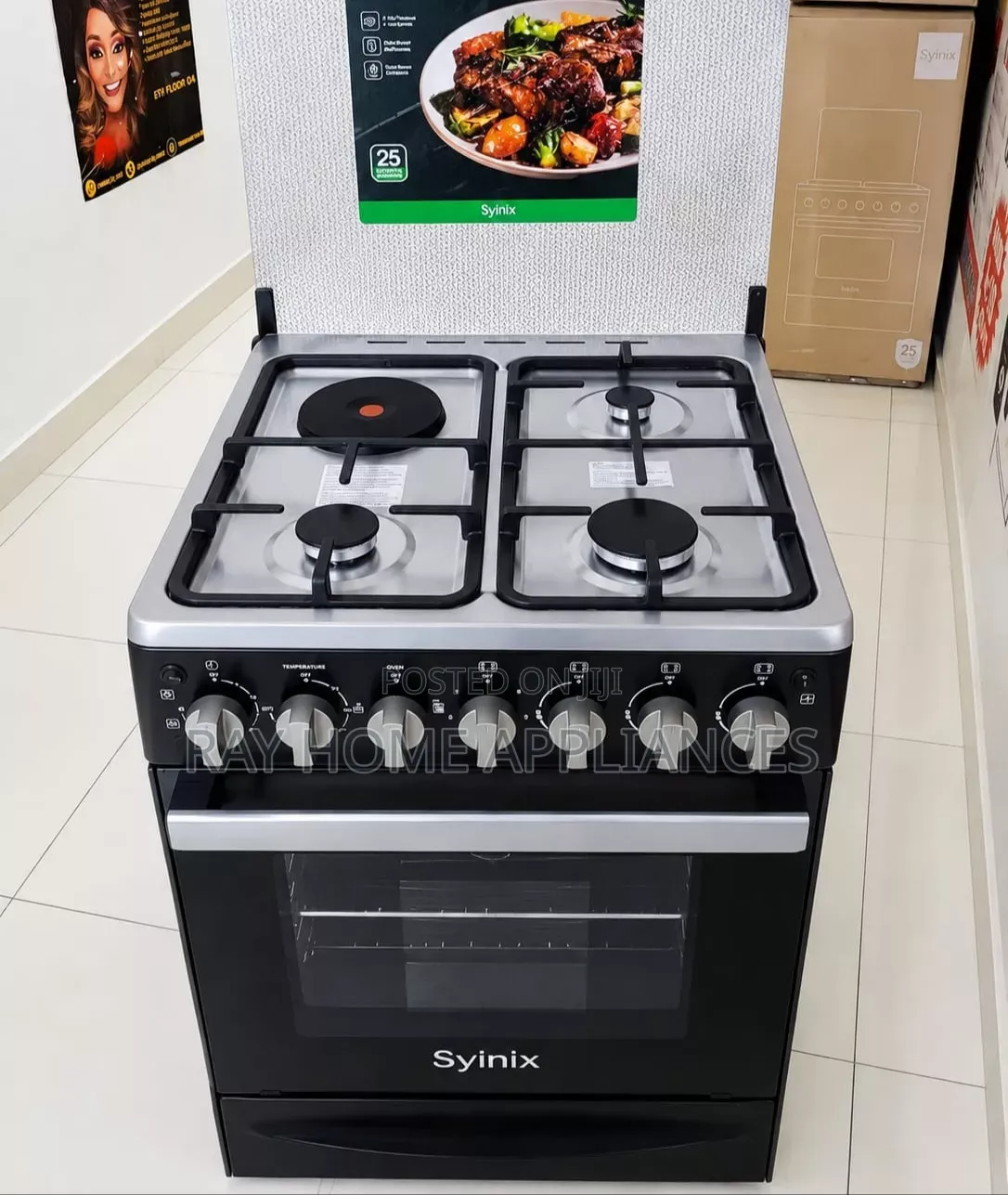 60cm*60cm Syinix Standing Cooker 3g+1Rapid Hotplate