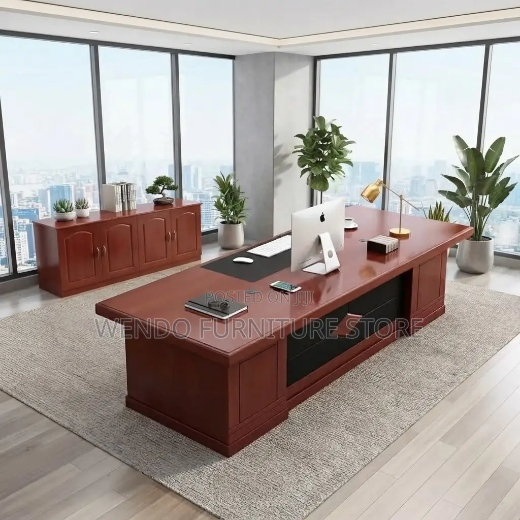 Office Desk; 160CM Executive Modern Polished Finish Office Desk