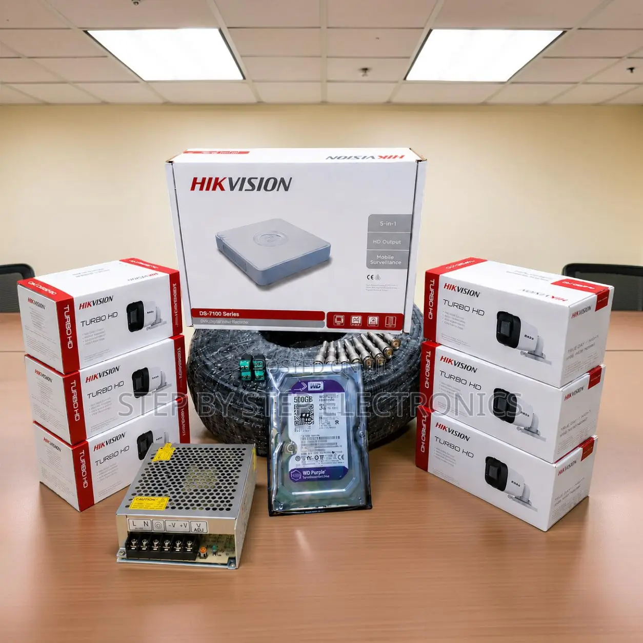 Closeout 6 Hikvision 1080P Full HD 2MP CCTV Cameras Complete Kit