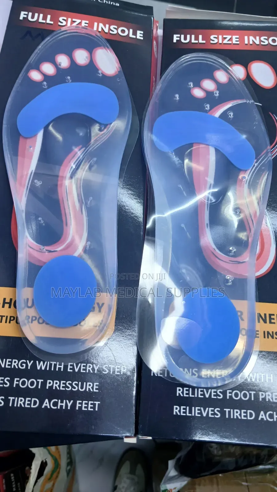 Silicone Full Insole Pad – Gel Foot Cushion & Shoe Support
