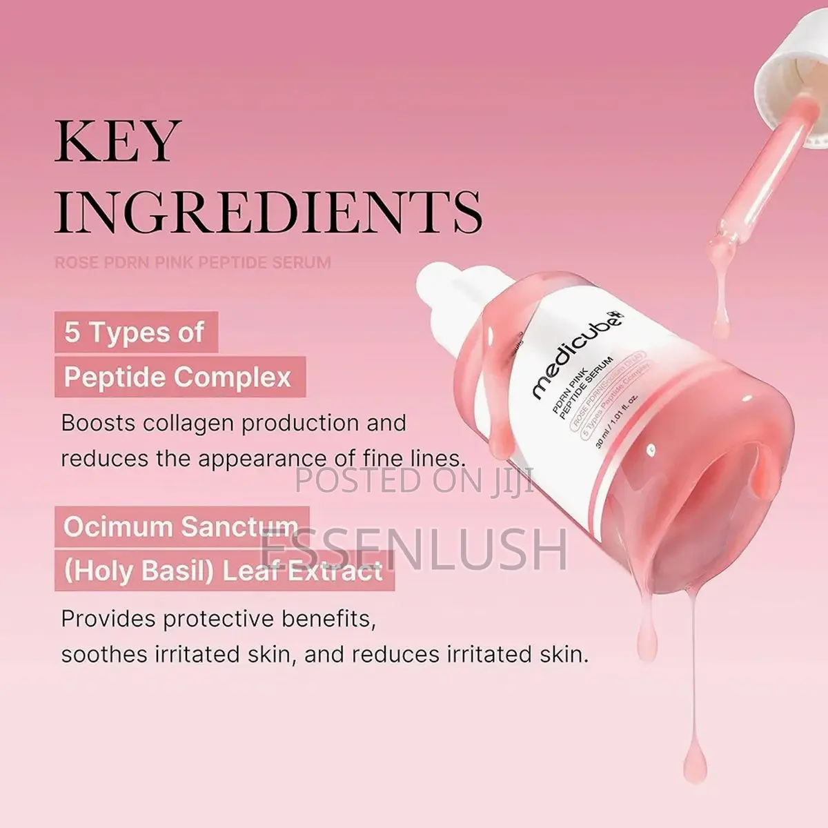 Medicube PDRN Pink Peptide Serum 30ml - Glass Skin Glow Serum