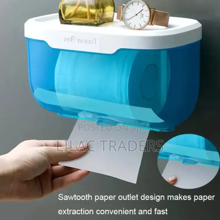 ✨ Wall-Mounted Tissue Holder With Adhesive Sticker